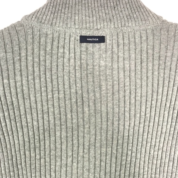 Nautica 4 Button + 1/4 Zip Knitted Cotton Sweater - Picture 5 of 8
